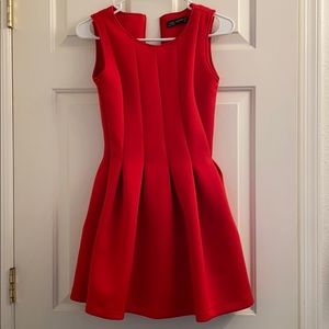 Zara red short Max fluffy dress